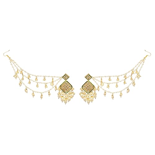 Anarika Kundan Earrings with Earchains