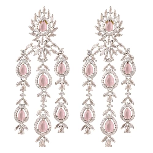 Blush Pink Chandelier Earrings