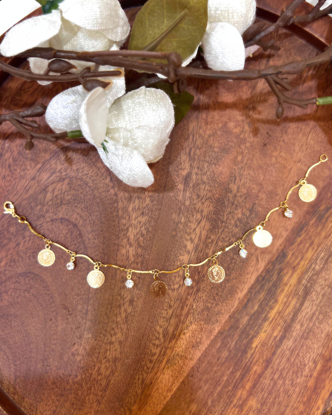 Gold Charm Adjustable Bracelet