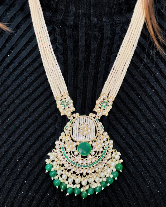 Shyamali Long Kundan Set