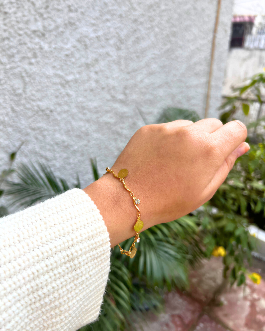 Gold Charm Adjustable Bracelet
