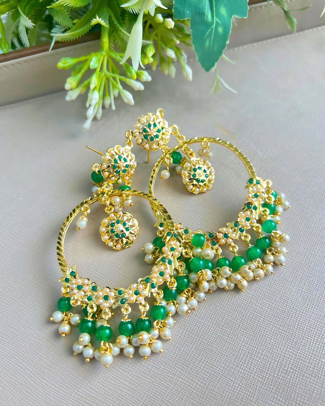 Chandni Baagh Jadau Chandbalis