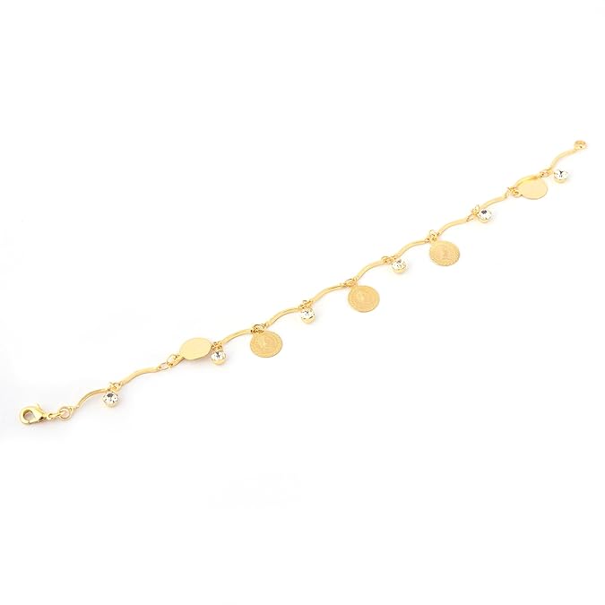 Gold Charm Adjustable Bracelet
