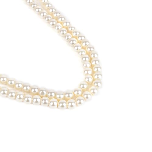Double Layer Pearls Moti  Necklace