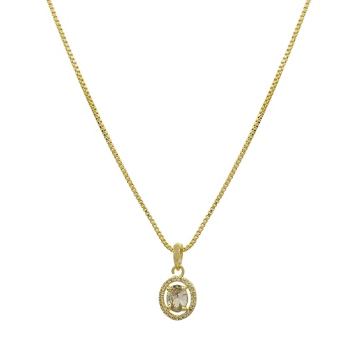 Oval Moissanite Pendant Set