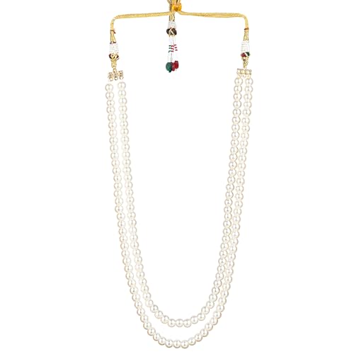 Double Layer Pearls Moti  Necklace