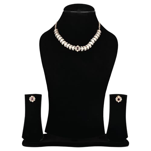 Sleek Ruby Rose Gold Moissanite Necklace