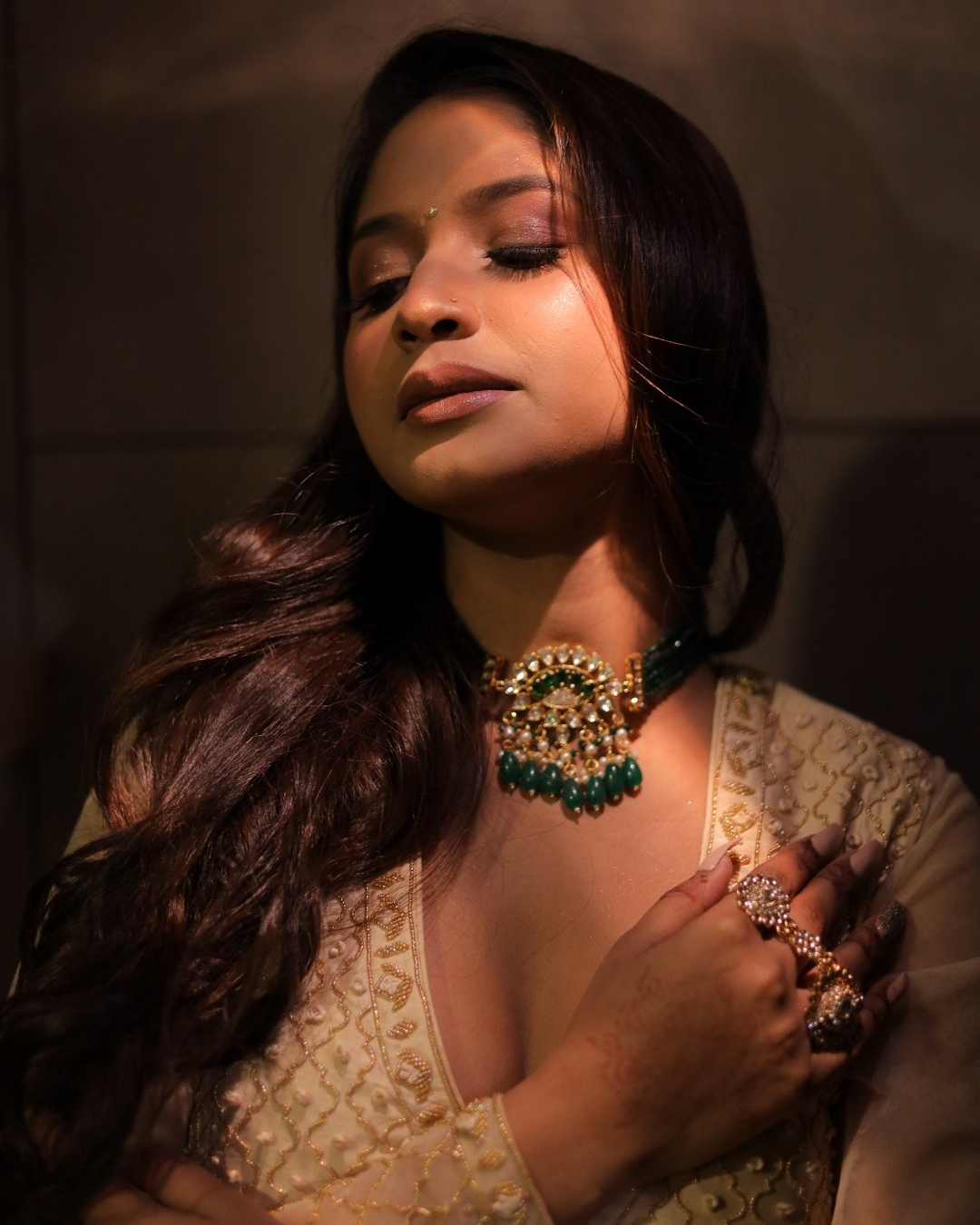 Zari Noor Polki Choker Set