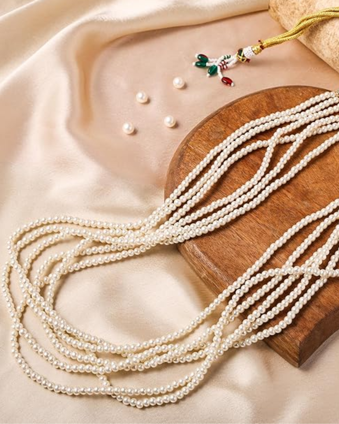 Multi-Layer Design Small Pearls Mala Necklace