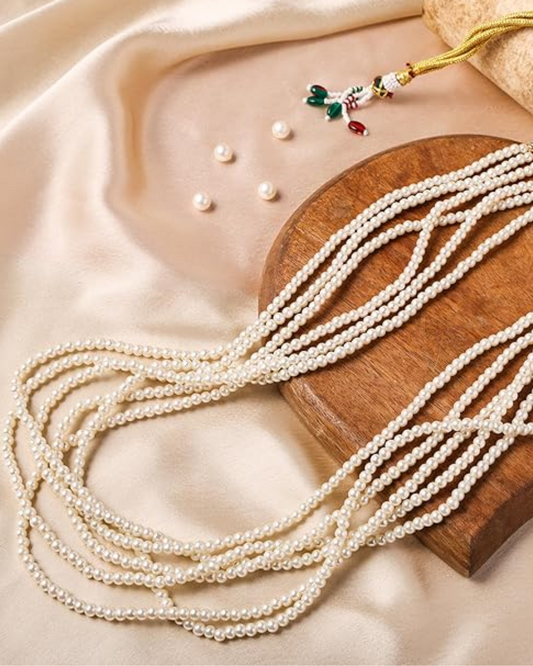 Multi-Layer Design Small Pearls Mala Necklace