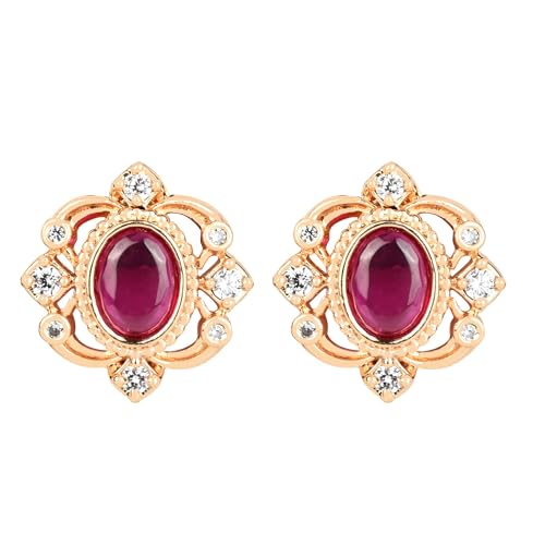 Sleek Ruby Rose Gold Moissanite Necklace