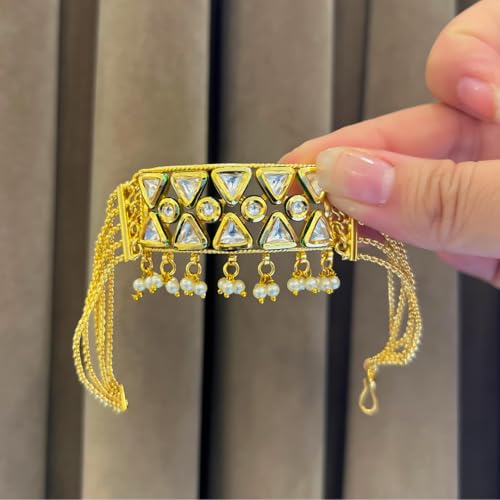Shakuntala Kundan Bracelet (Adjustable)