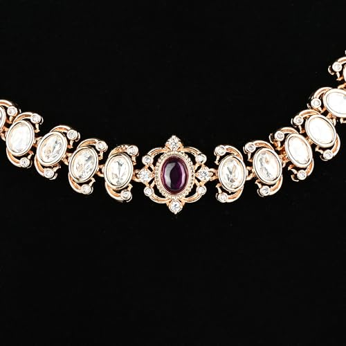 Sleek Ruby Rose Gold Moissanite Necklace
