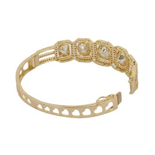 Moissanite Crystal-Studded Openable Bracelet