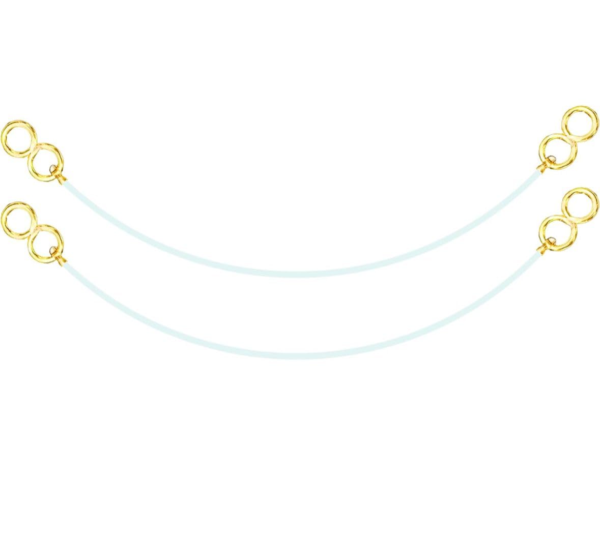 Jewellity Transparent Earring Support Chains, Lightweight, Invisible, for Heavy Earrings, Gold Plated, Pack of 2 Pairs for Women/Girls EC-210