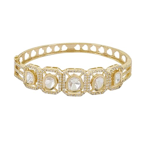 Moissanite Crystal-Studded Openable Bracelet