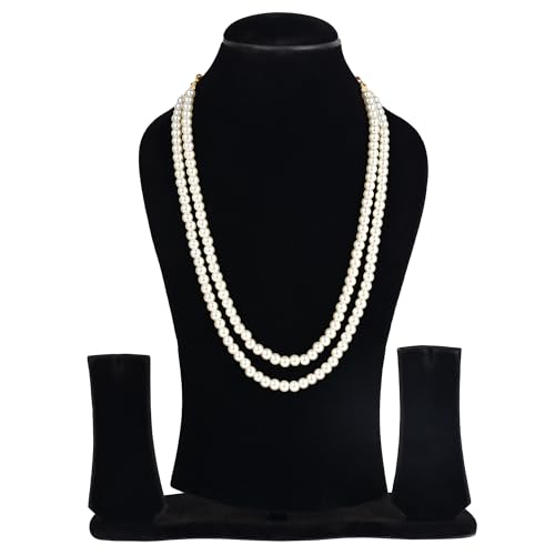Double Layer Pearls Moti  Necklace