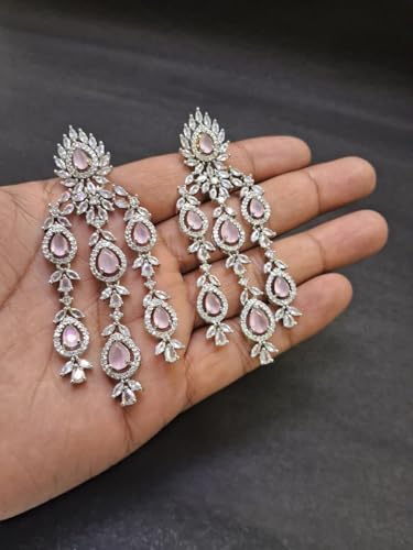 Blush Pink Chandelier Earrings