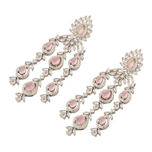 Blush Pink Chandelier Earrings