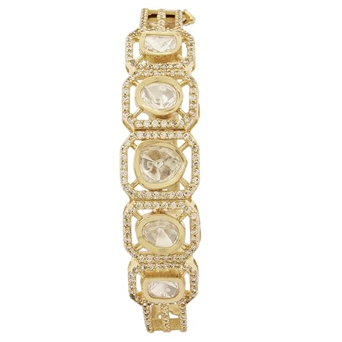 Moissanite Crystal-Studded Openable Bracelet