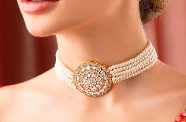 Pearl Kundan Choker Set
