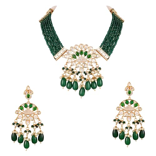 Zari Noor Polki Choker Set
