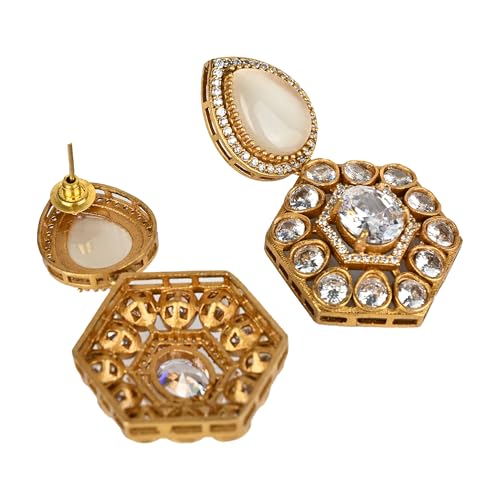 Traditional Hasli Necklace Set with Crystal Studded Pendant