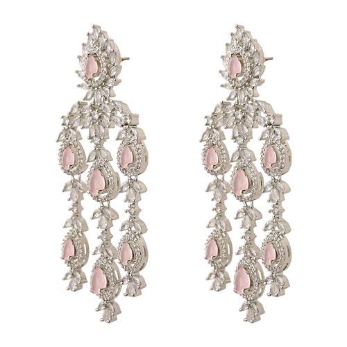 Blush Pink Chandelier Earrings