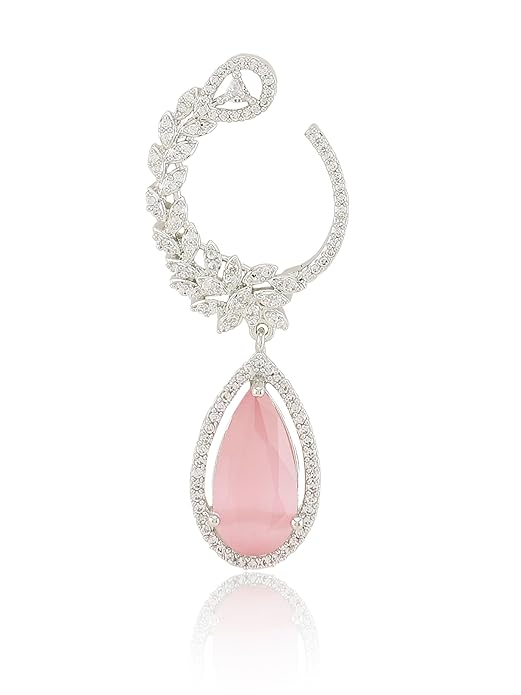 Statement Pink Rain Drop Earrings (ERA-780)
