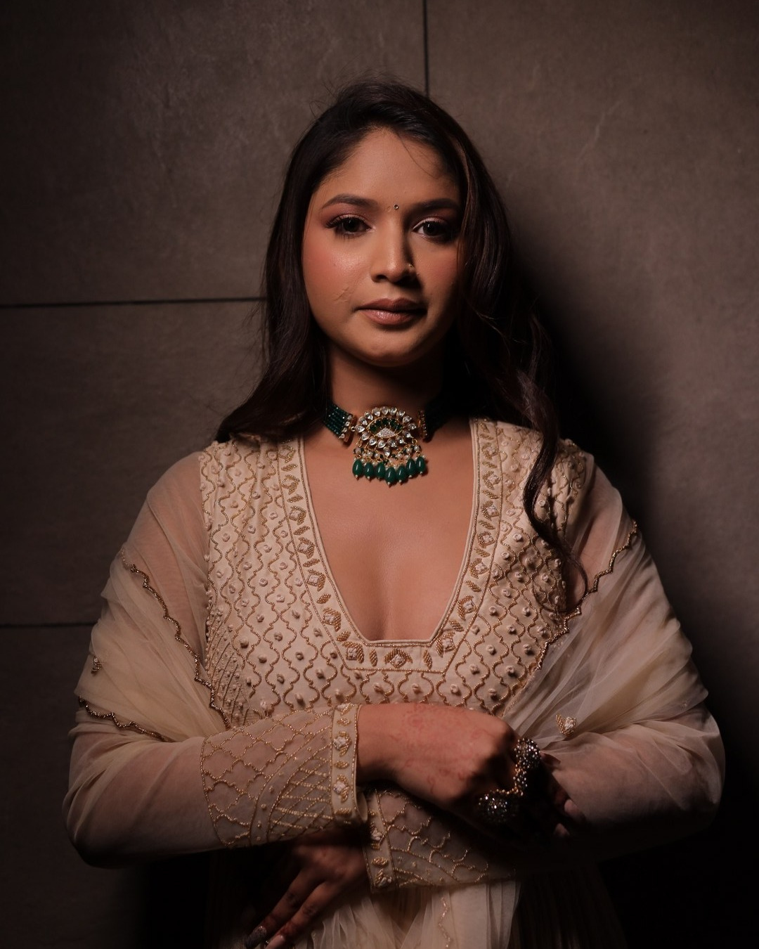 Zari Noor Polki Choker Set
