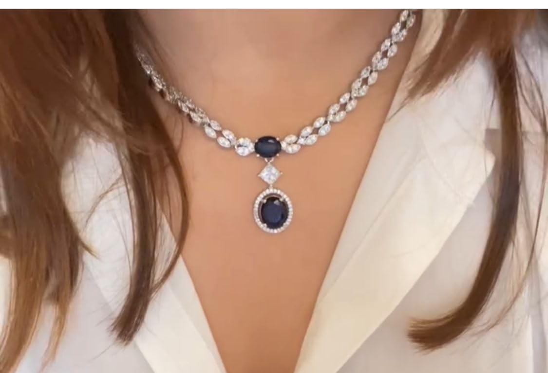 Sapphire Veil Necklace