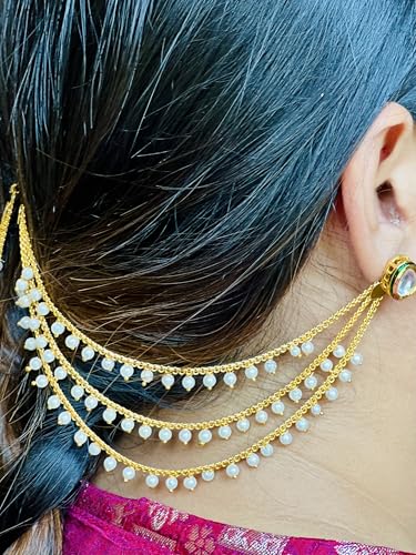 Sunehri Resham Earchains