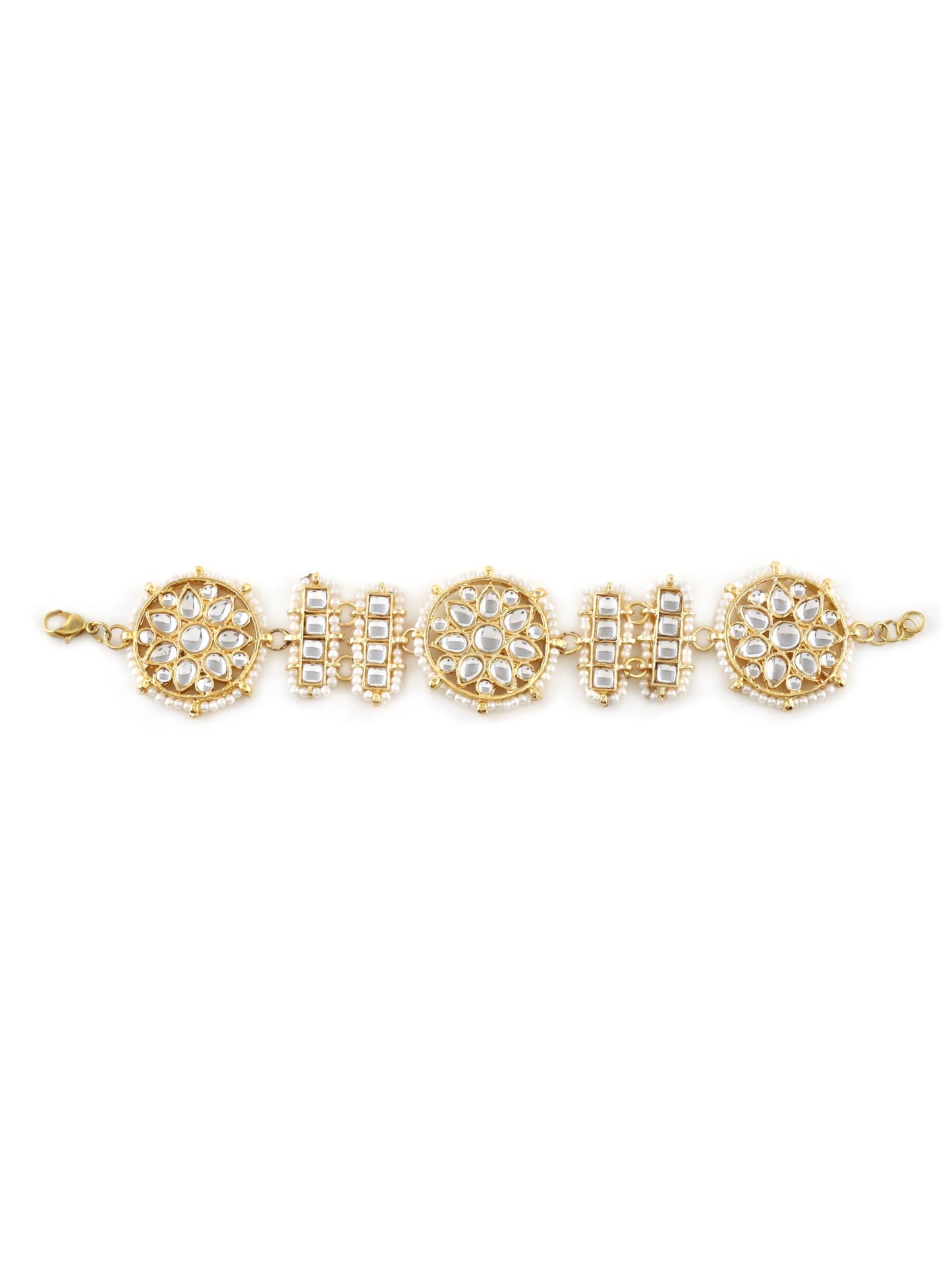 Nirali Kundan Harmony Bracelet (Adjustable)