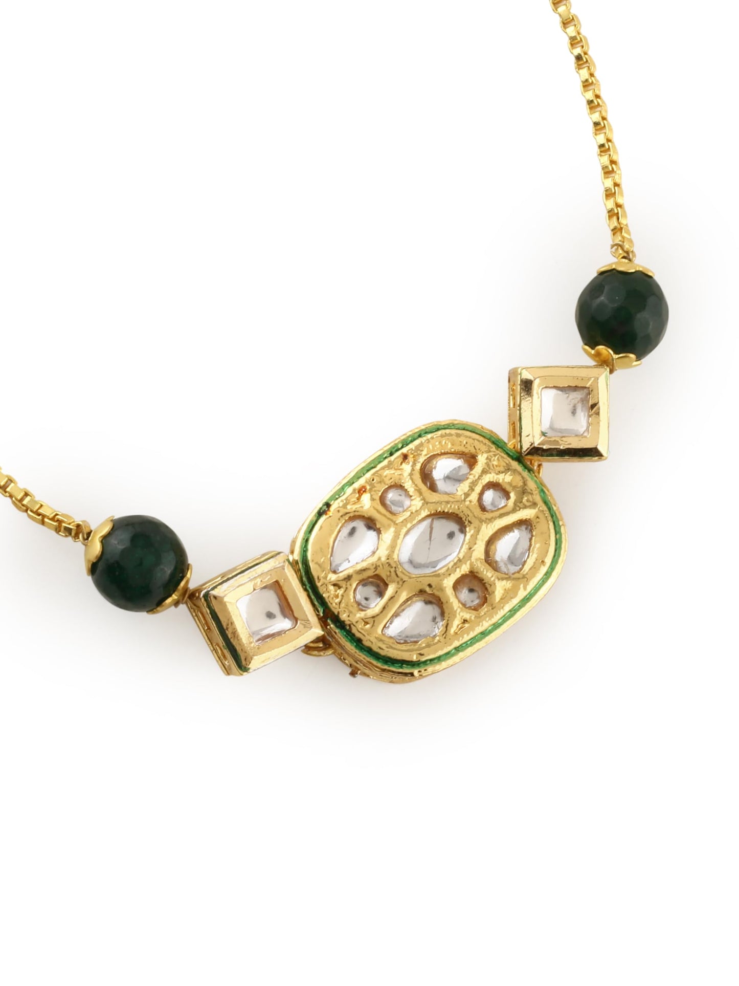 Zeba Kundan Fusion Bracelet (Adjustable)