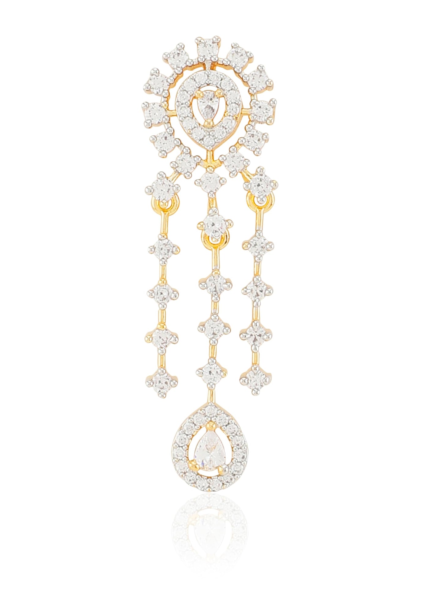 Jewellity Premium American Diamond/AD Designer Necklace With Earrings Set For Girls/Women NSA-776