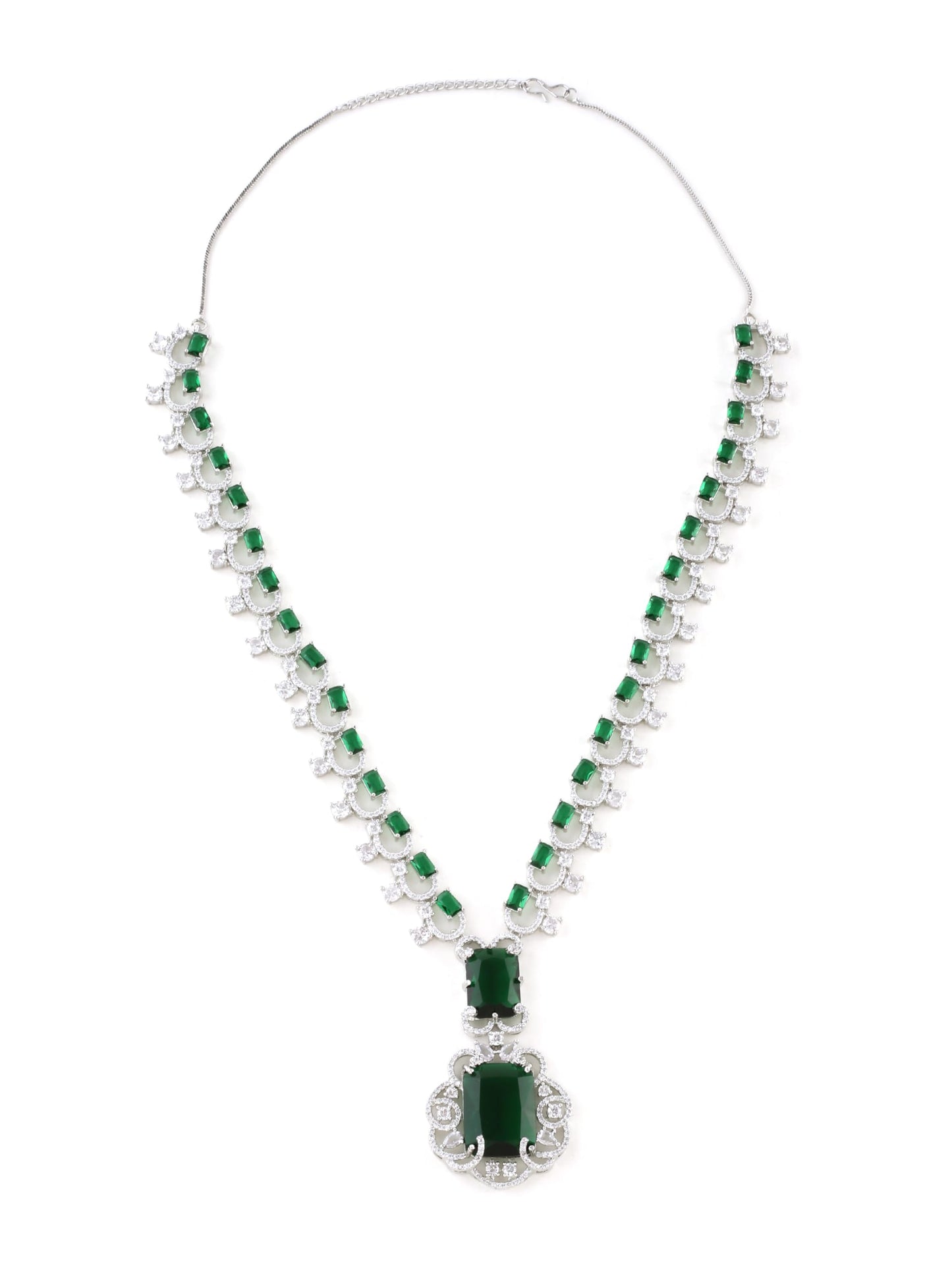 Emerald Essence Floral Necklace Set