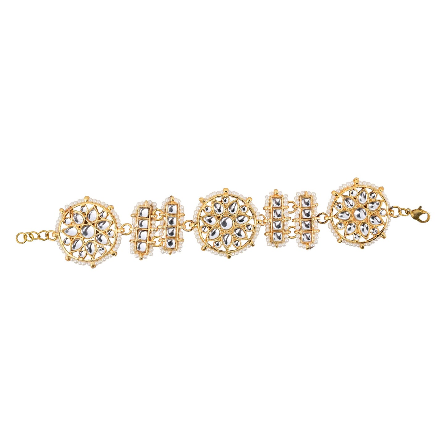 Nirali Kundan Harmony Bracelet (Adjustable)