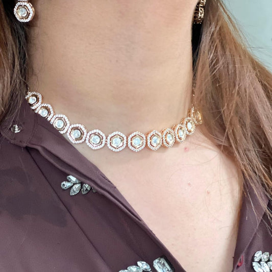 Sleek Shine Moissanite Necklace Set