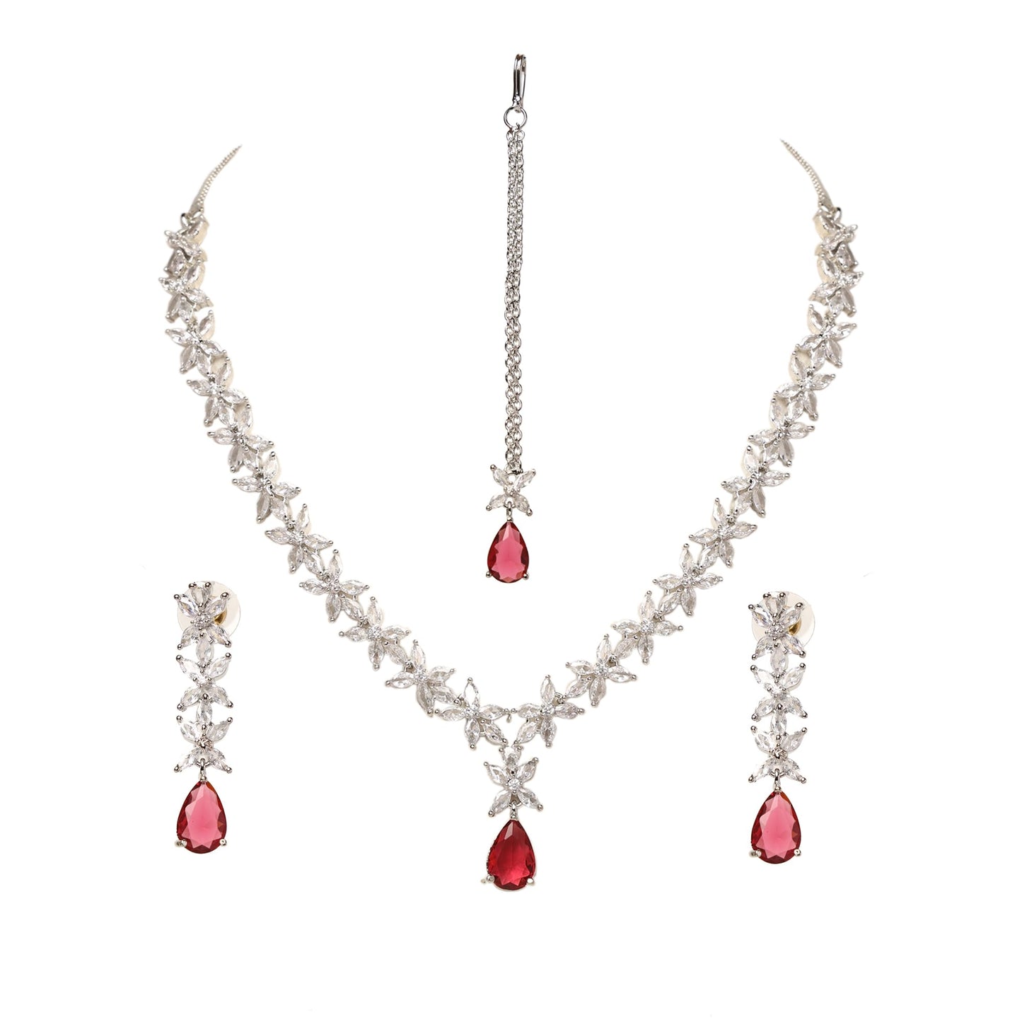 Red And Silver Date Night Necklace