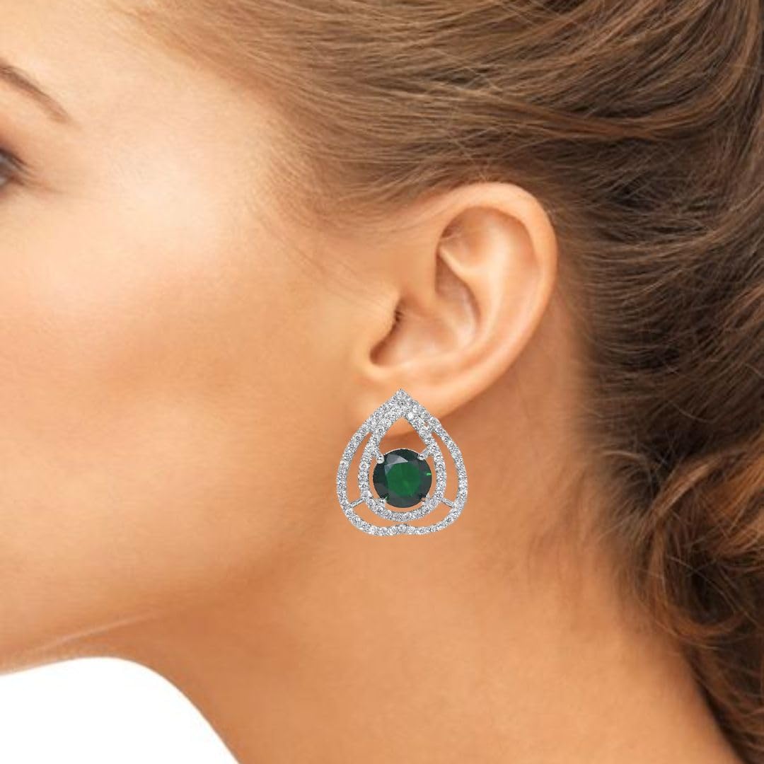 Forest Green Drop Earrings