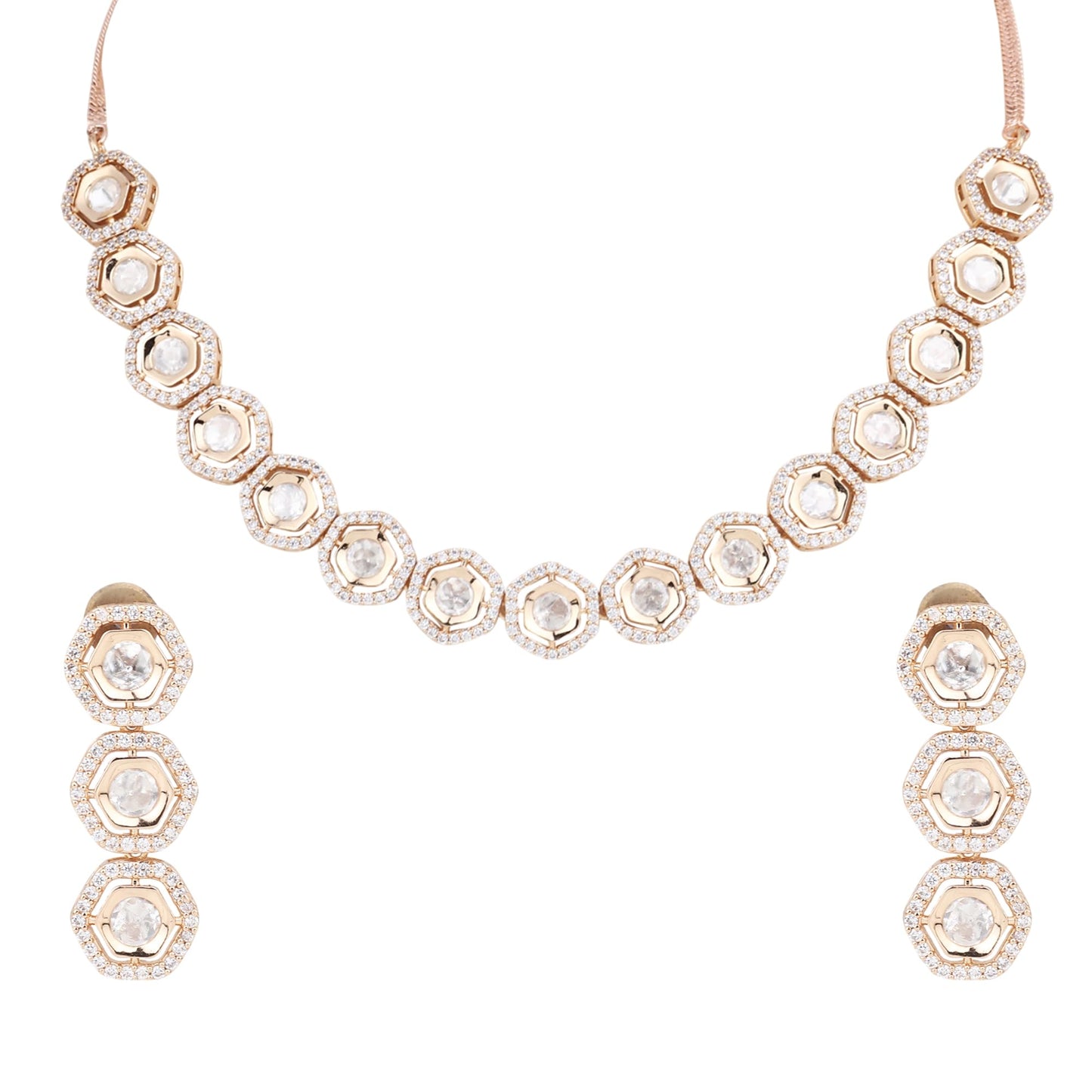 Sleek Shine Moissanite Necklace Set