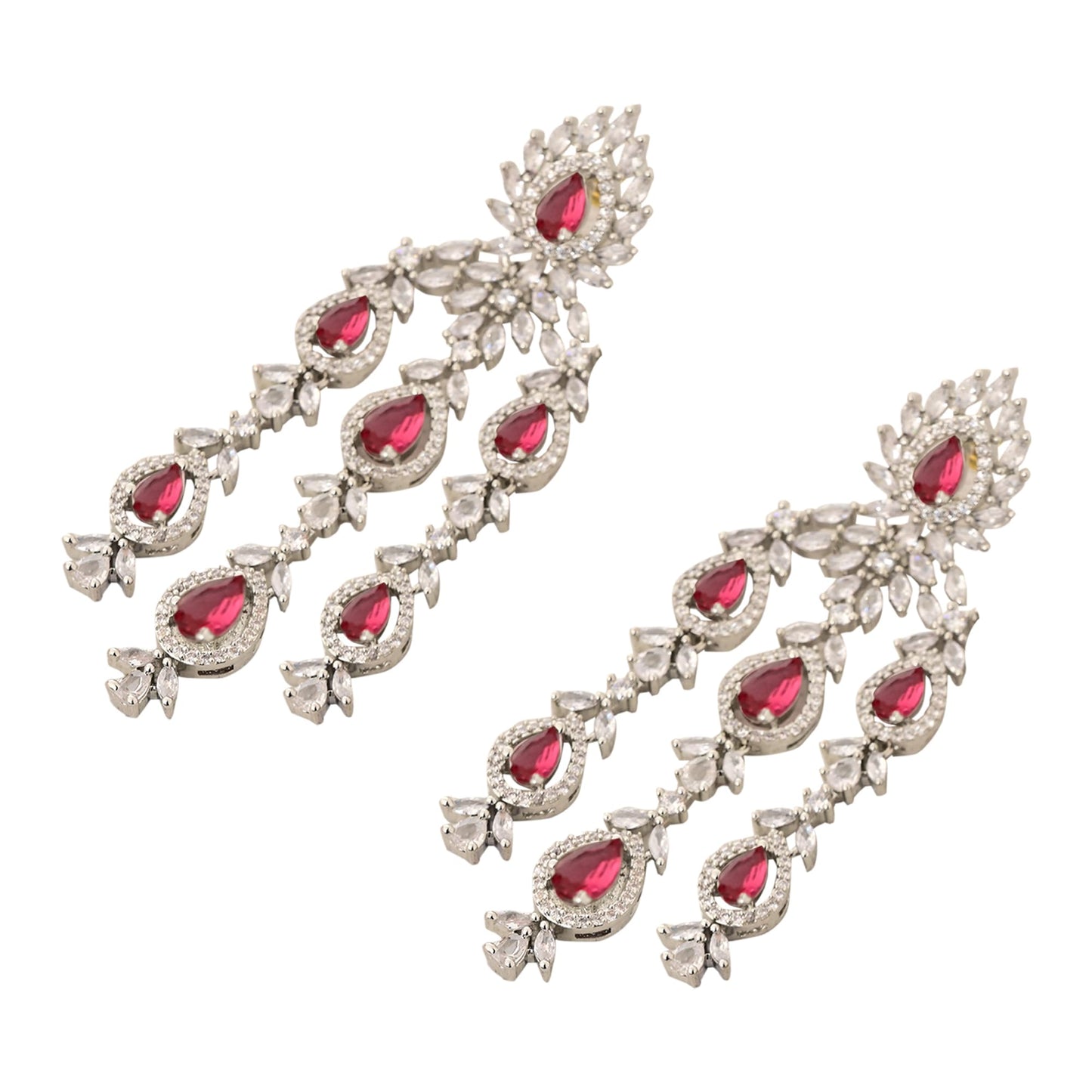 Scarlet Red Chandelier Earrings