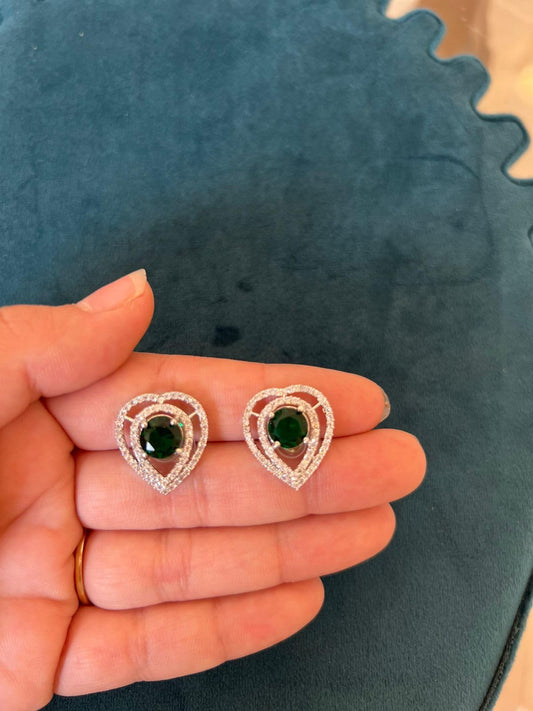 Forest Green Drop Earrings