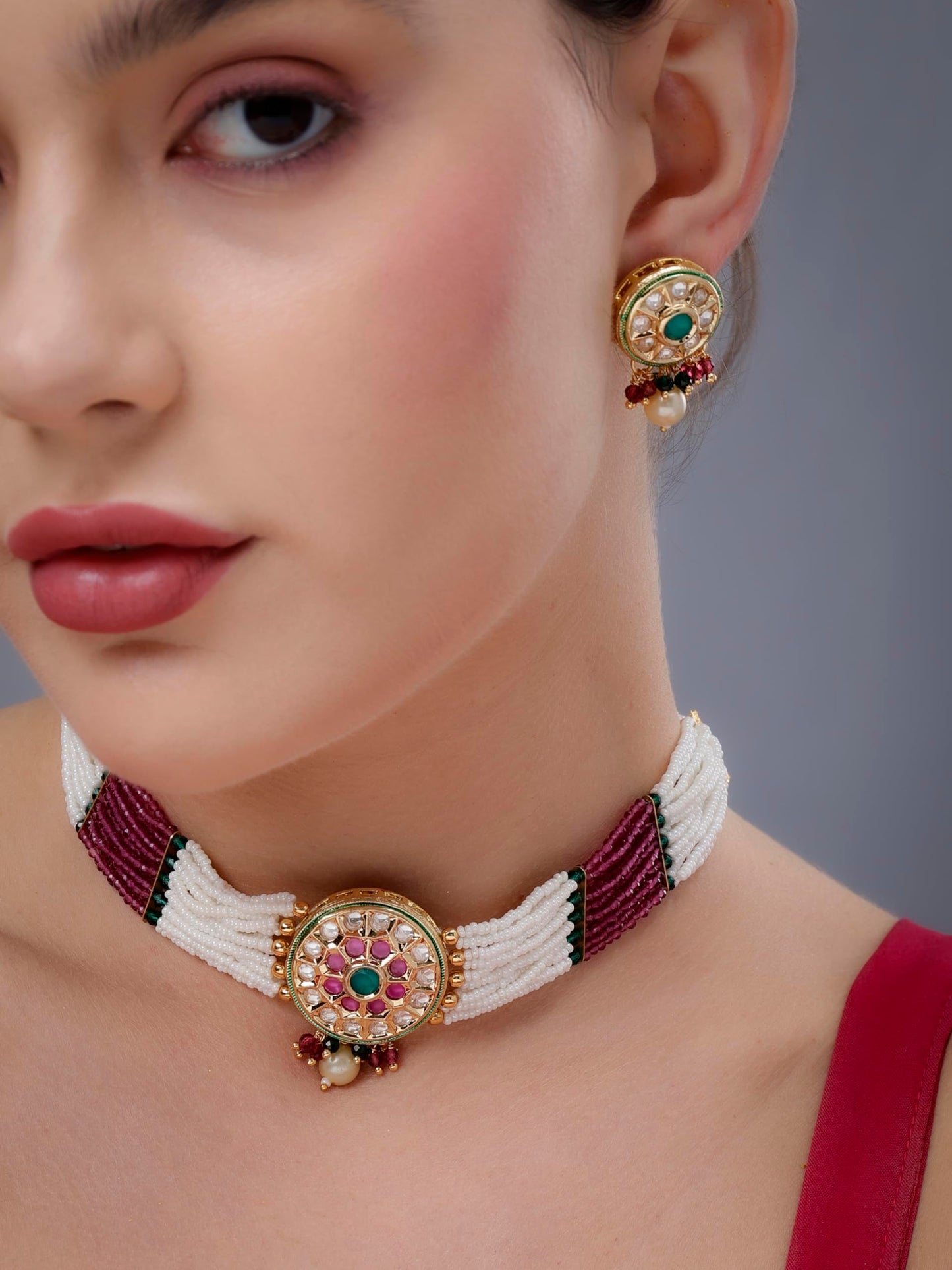 Tajore Polki Choker Set