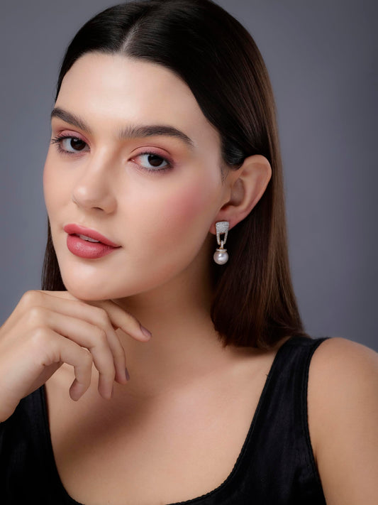Pure Radiance Pearl Drop Earrings