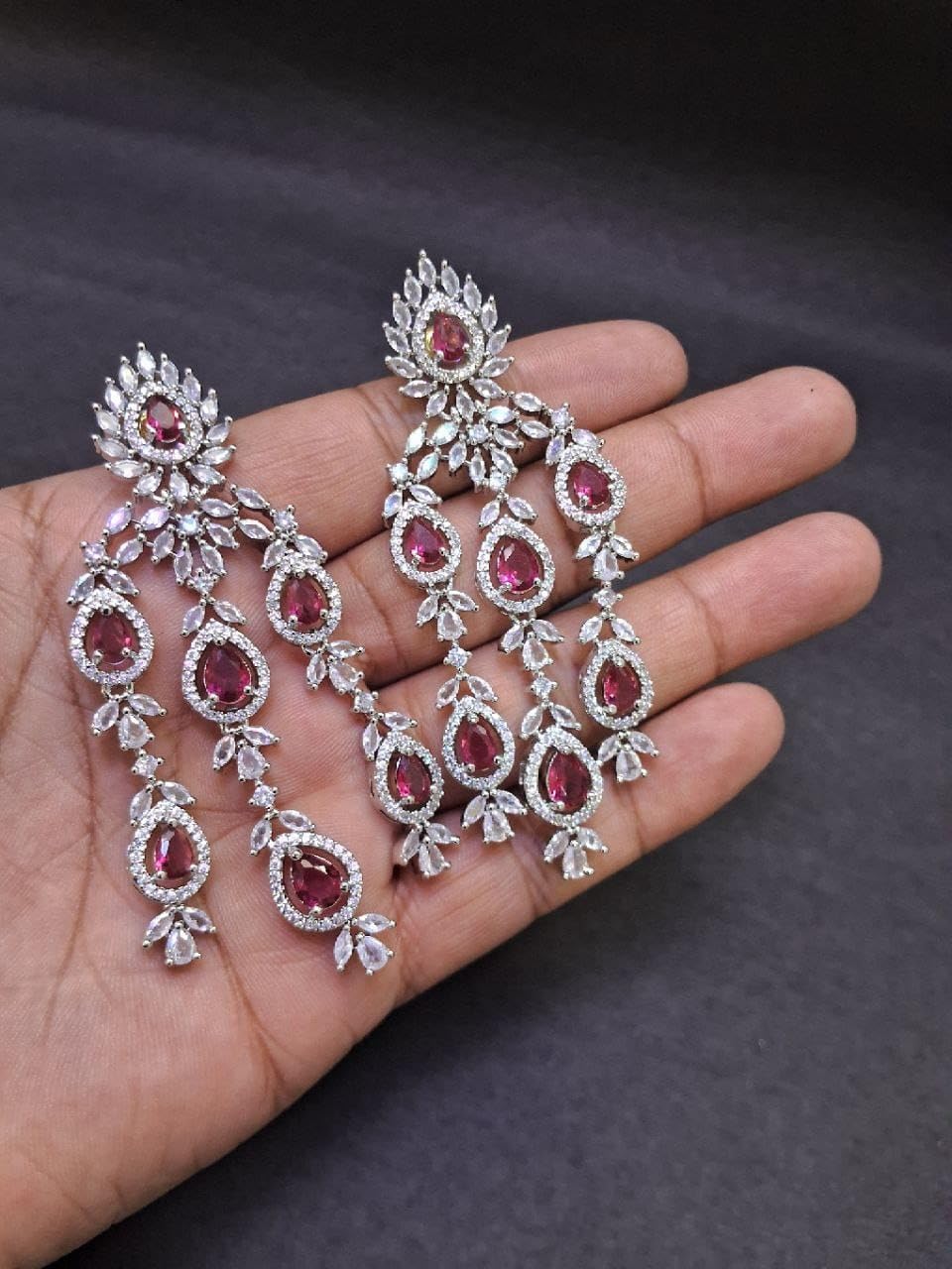Scarlet Red Chandelier Earrings