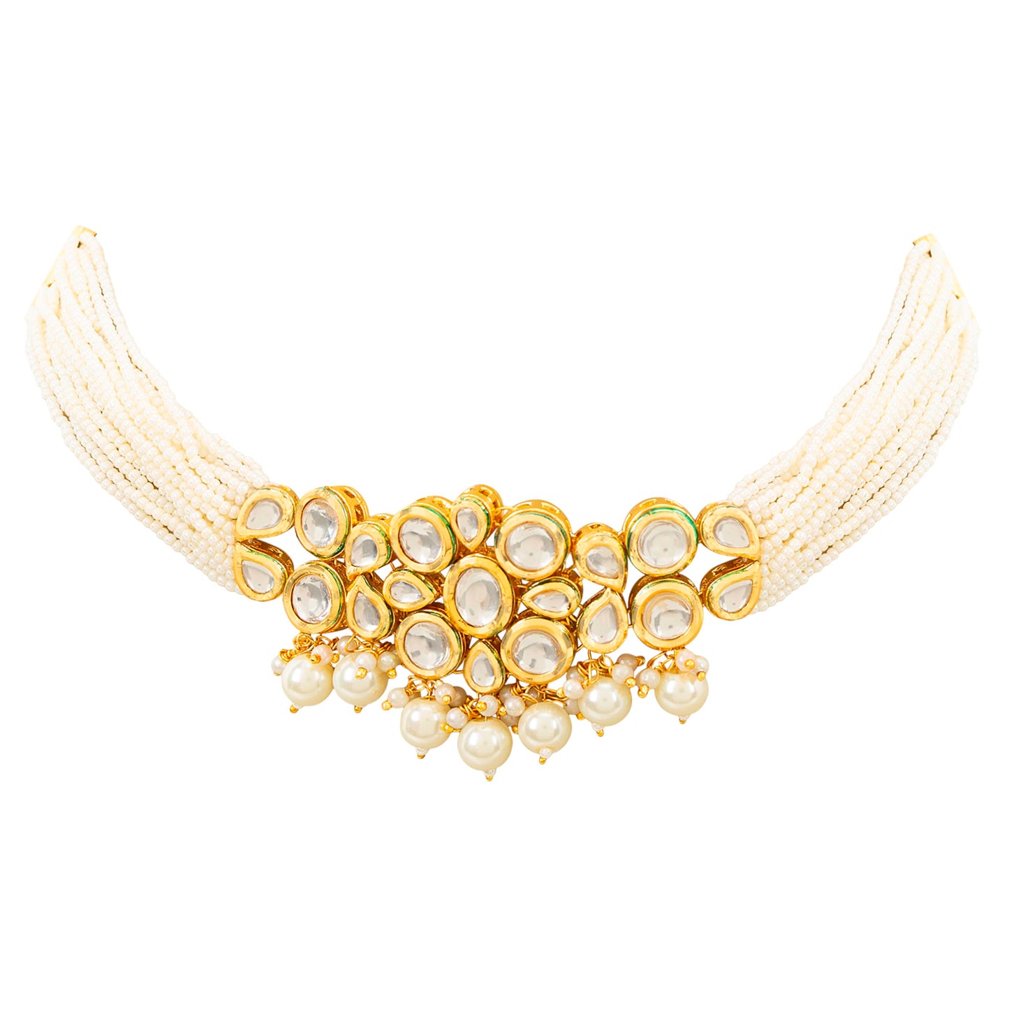 Traditional Kundan Pearl Choker Necklace