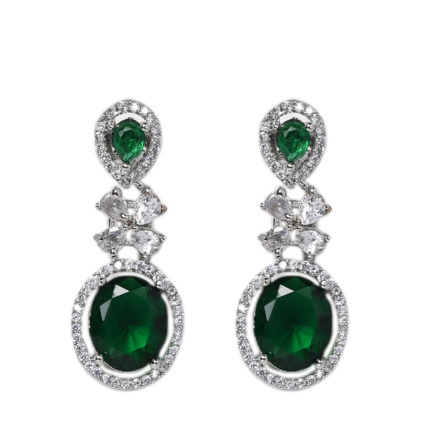 Emerald Green Drop Earrings