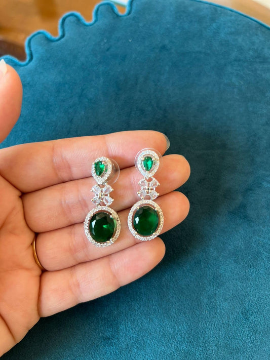 Emerald Green Drop Earrings