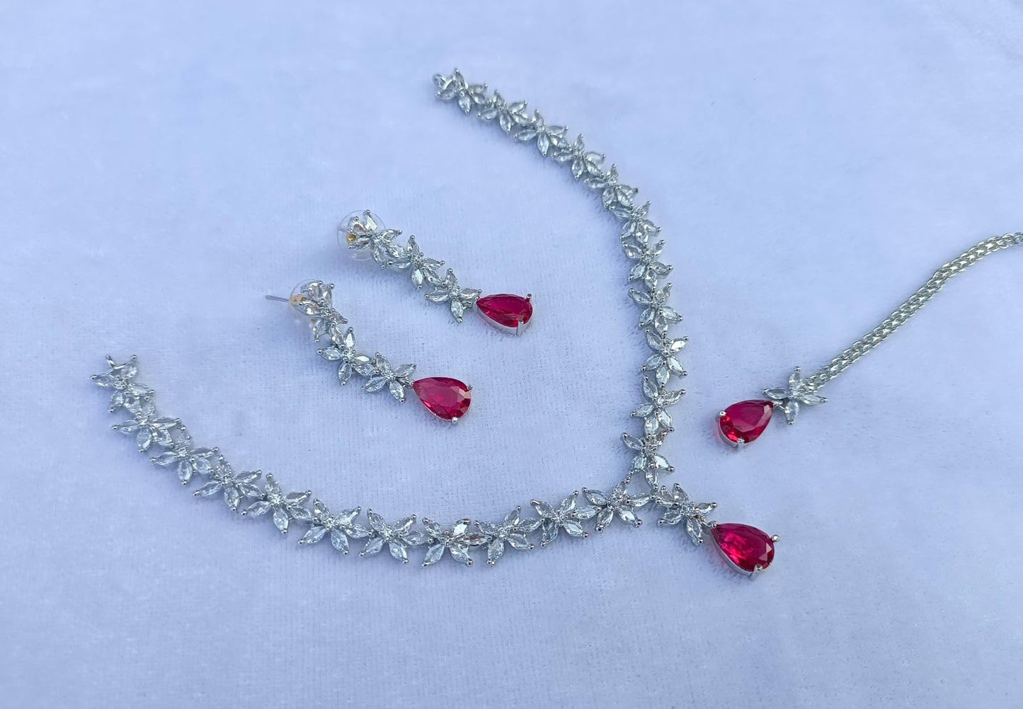 Red And Silver Date Night Necklace